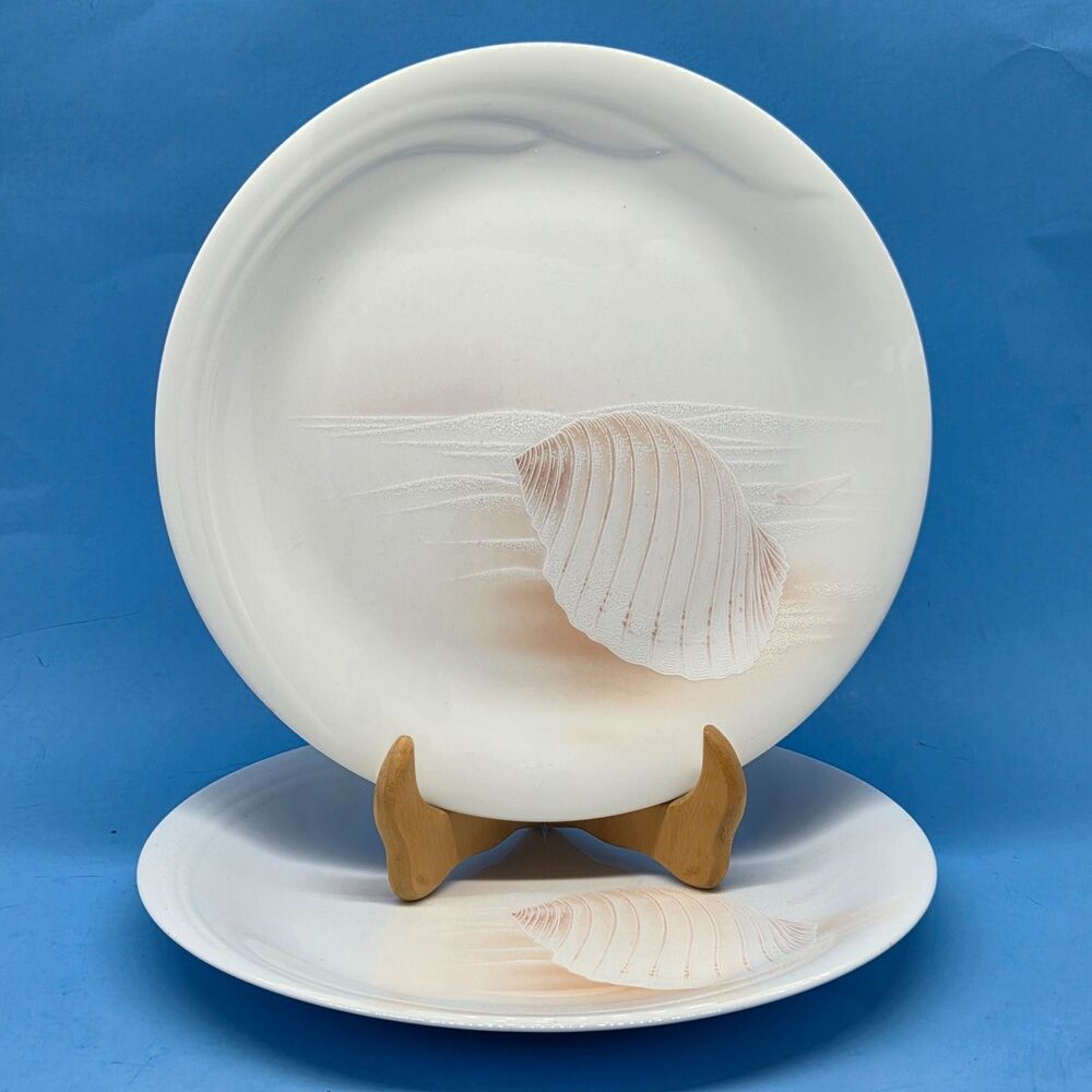 Noritake Sea & Sky Sea Gems 10.5" Dinner Plates Set of 2 Excellent